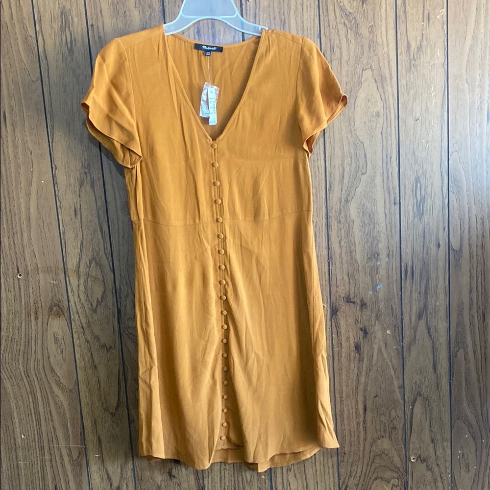 Madewell Women's Mini Dress in Mustard